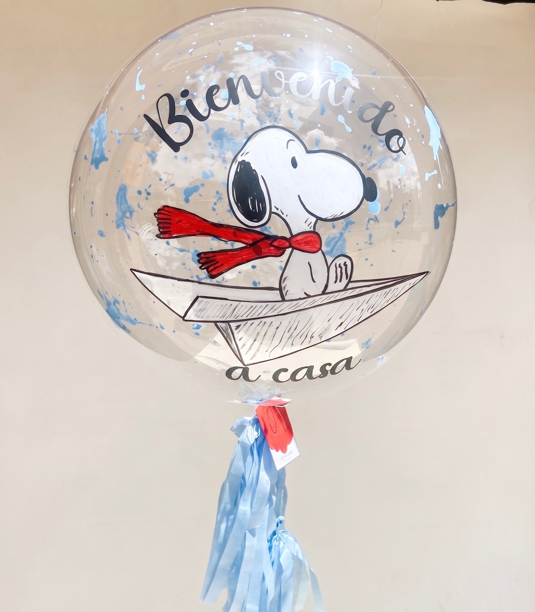 Bouquet burbuja Bienvenido a Casa Snoopy
