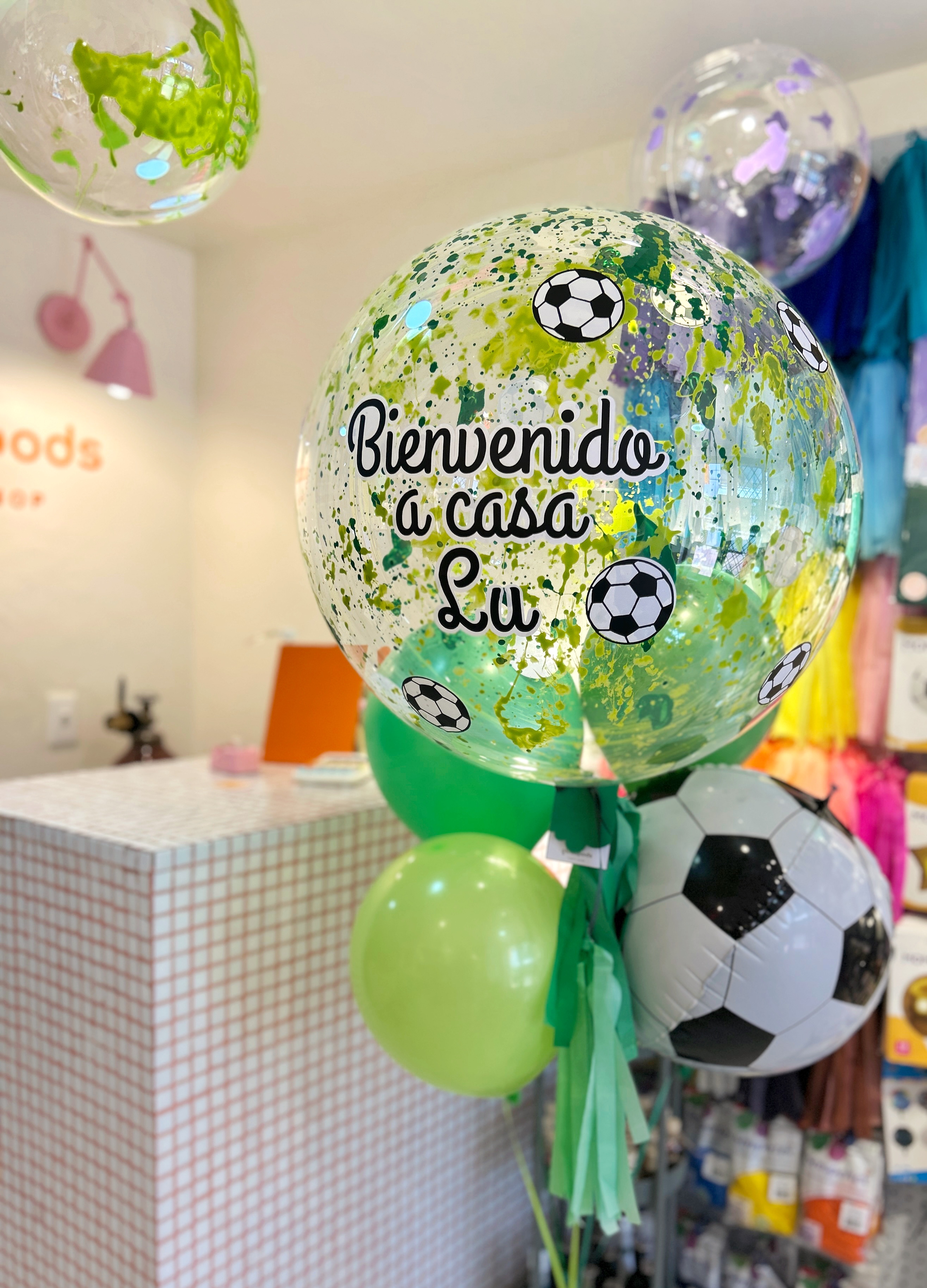 Bouquet globo bienvenida Futbol