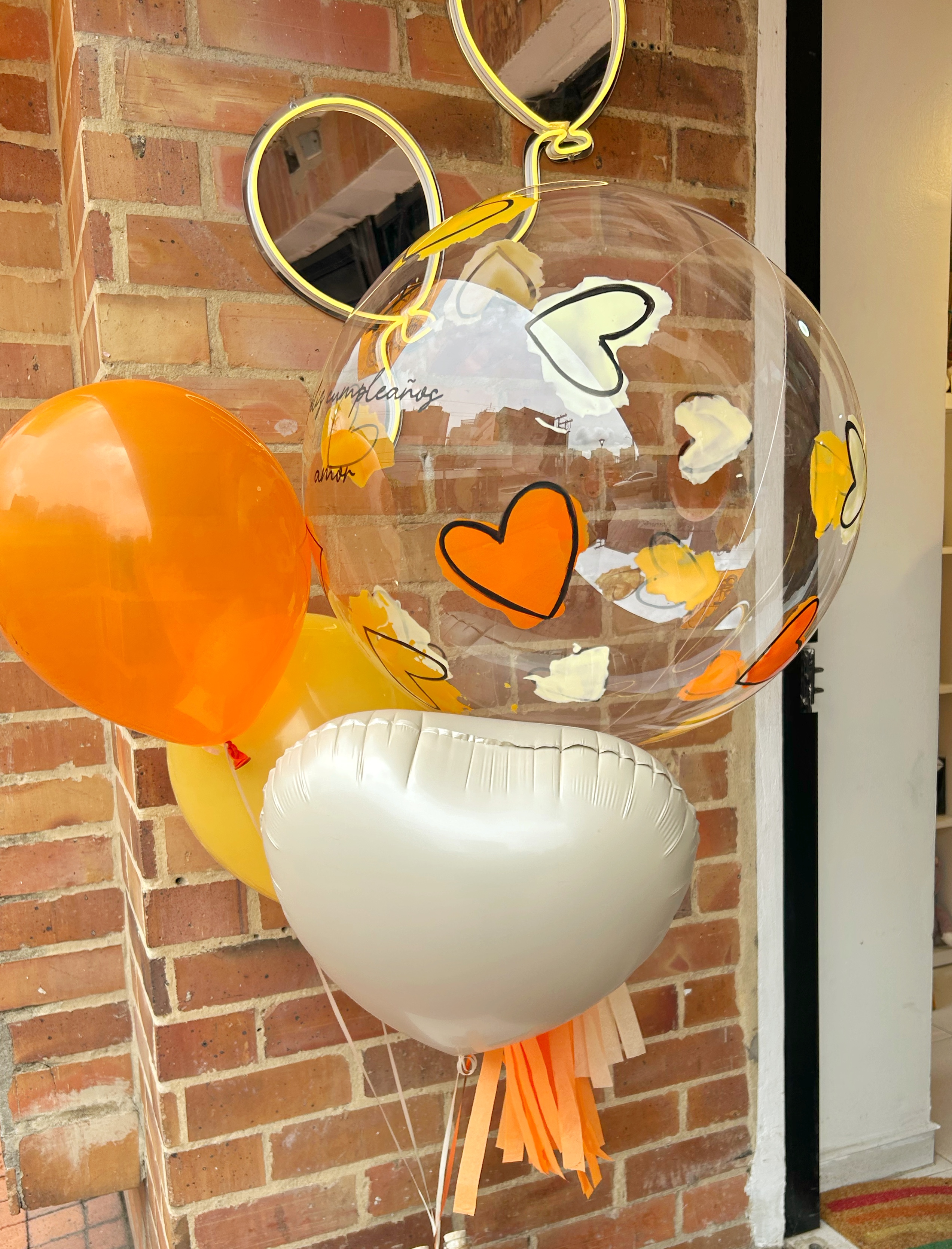 Bouquet globos corazones