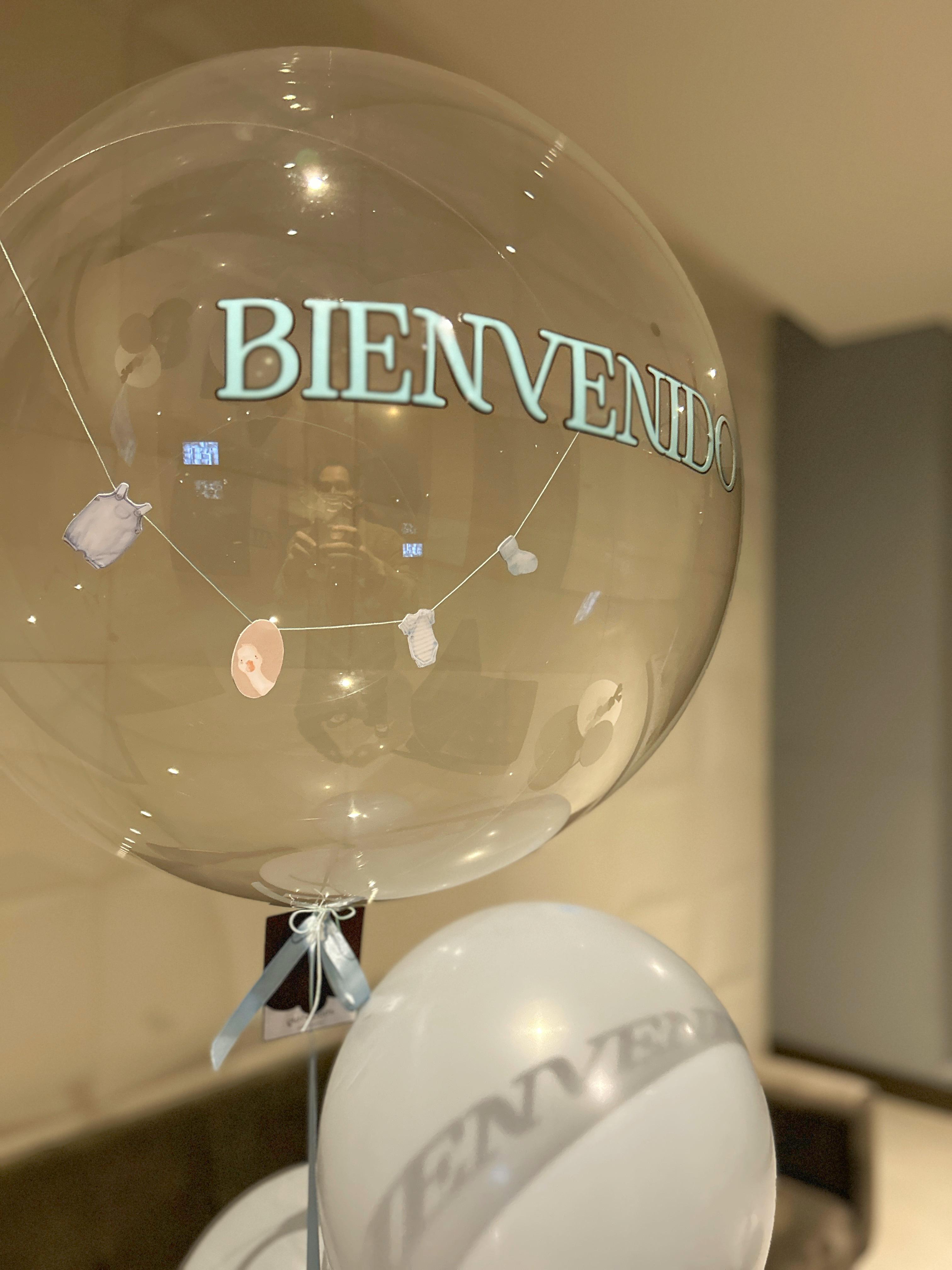 Bouquet Globo burbuja helio con cuerda de fotos 