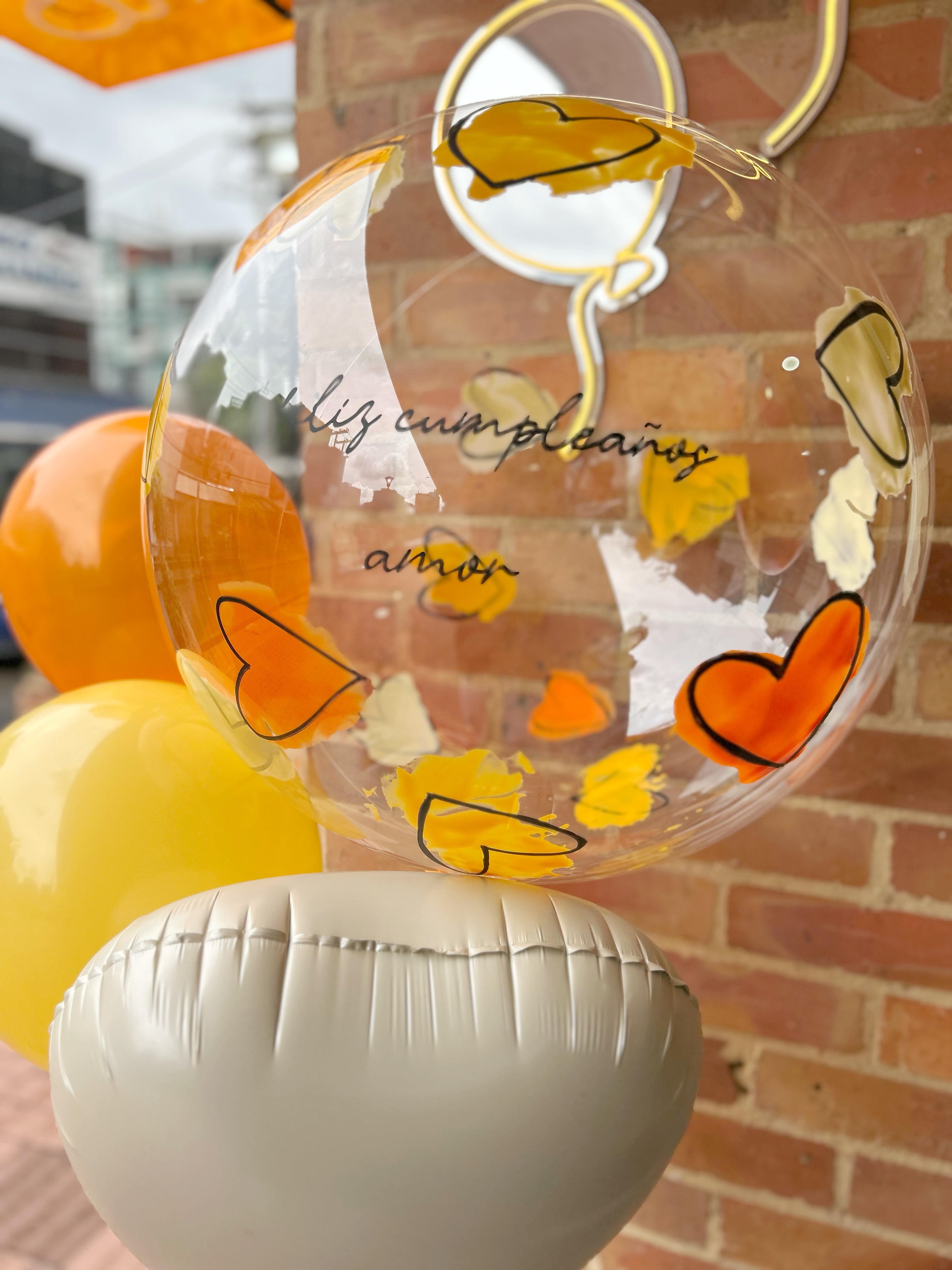 Bouquet globos corazones