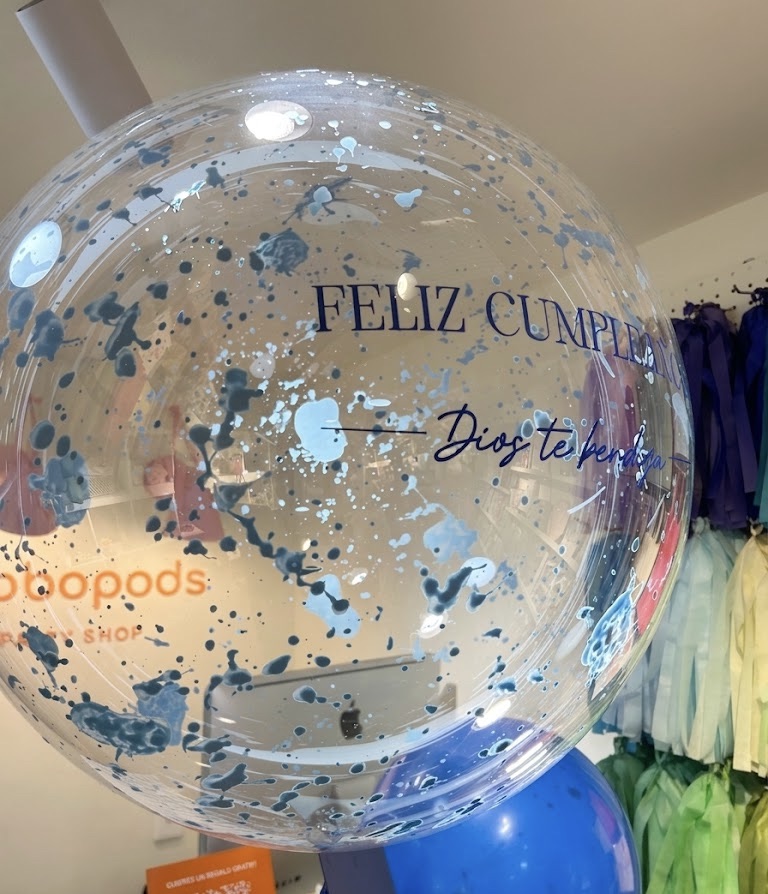 Globo burbuja Helio Feliz Cumpleaños