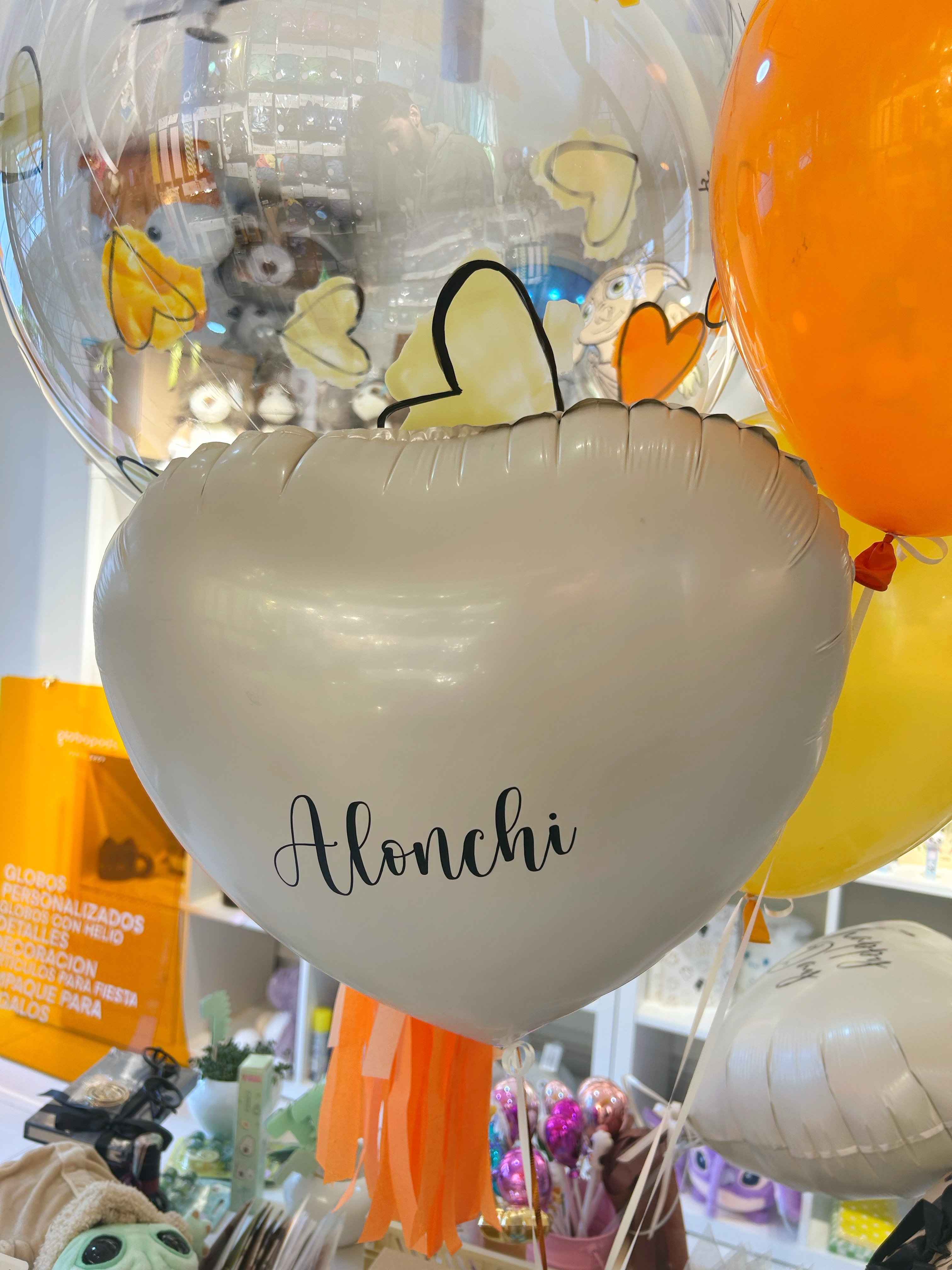 Bouquet globos corazones