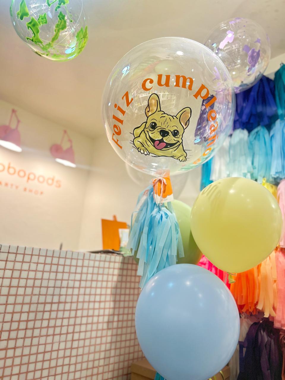 Bouquet 3 Globos en helio perro
