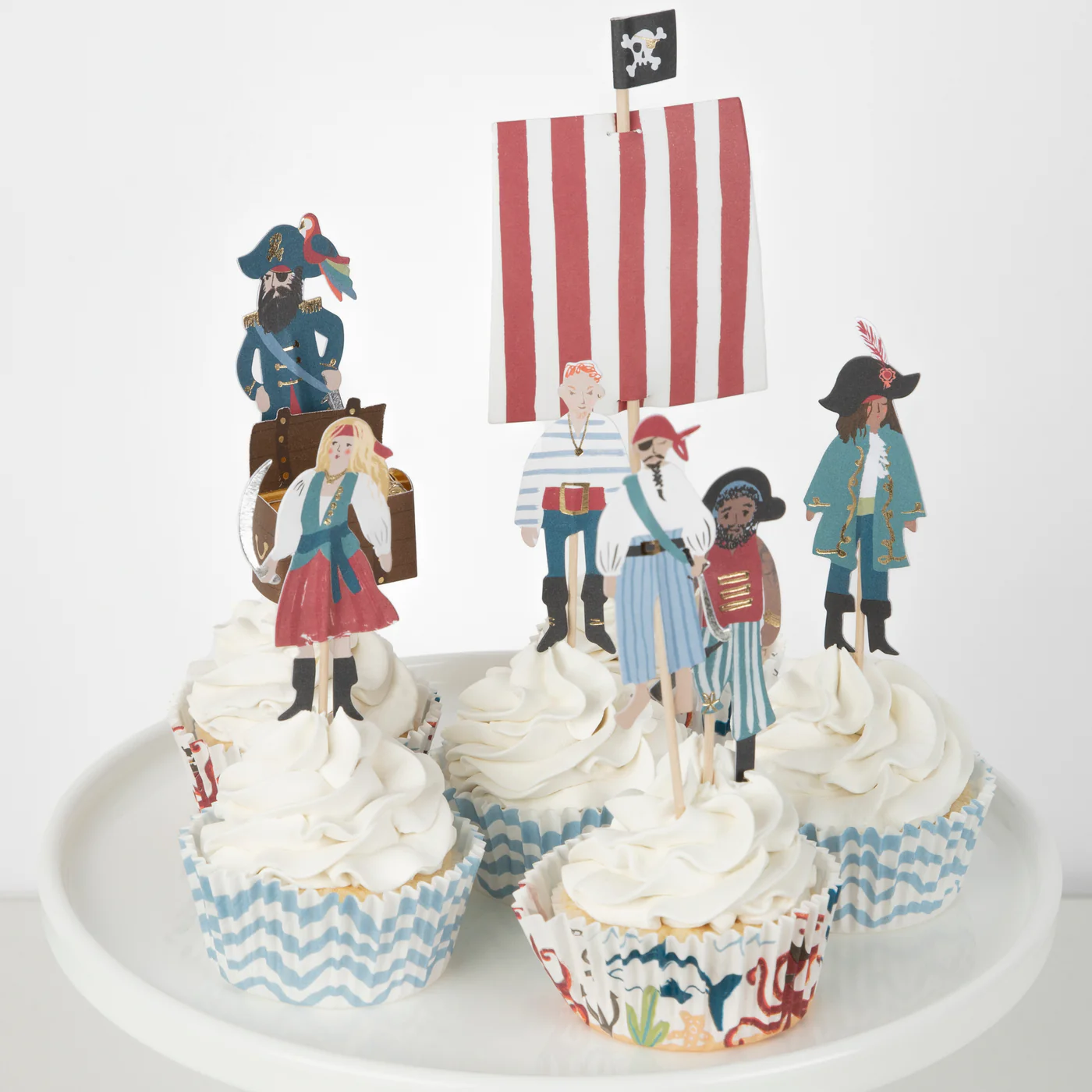 Toppers Piratas & Palmeras para Pastel