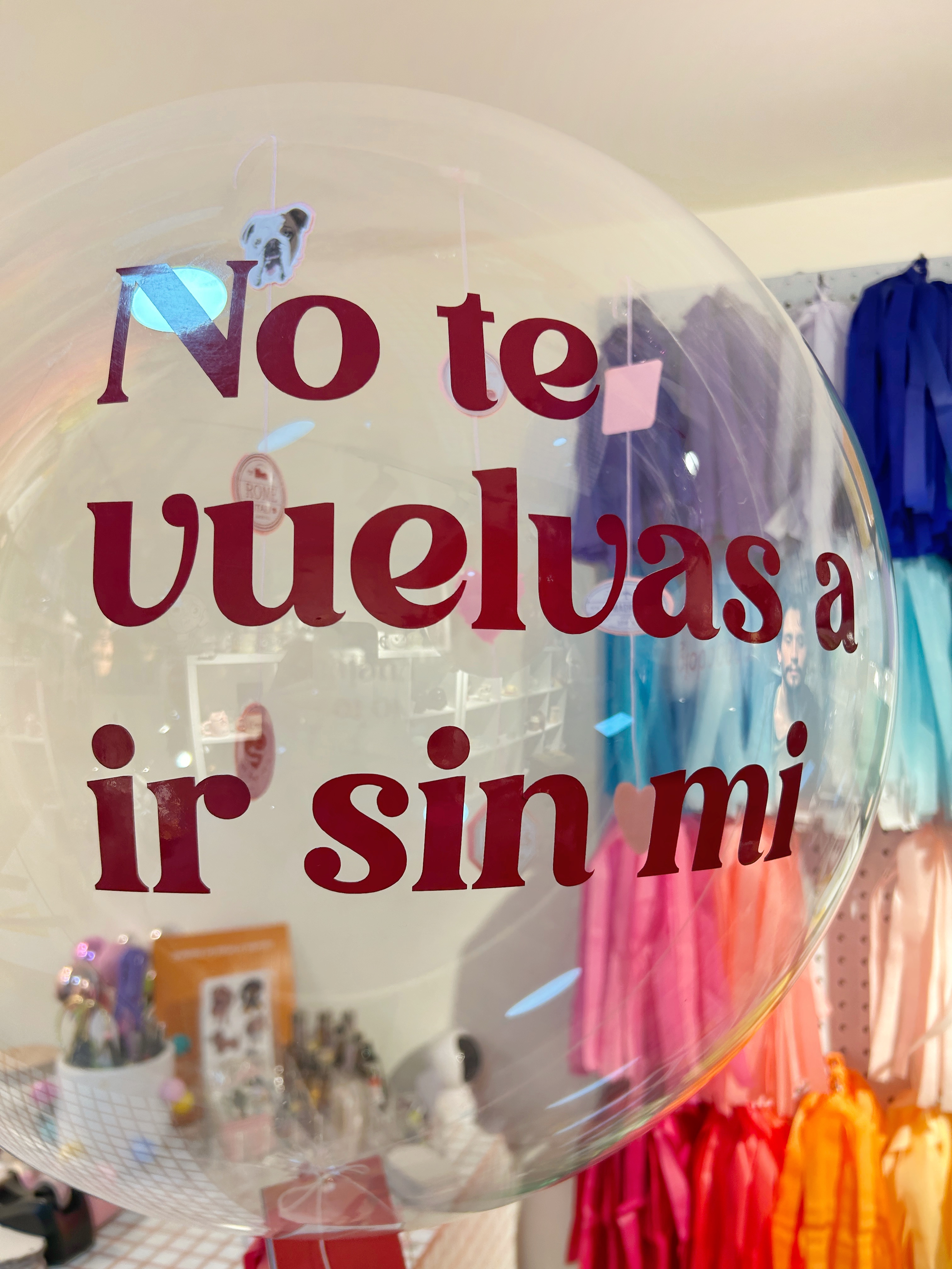 Globo burbuja helio bienvenida