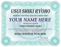 Reiki Master Teacher Certification (IV)