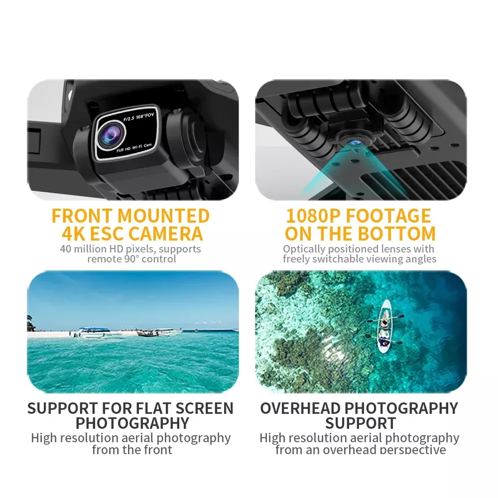 4K HD Dual-Camera GPS Drone with Visual Obstacle Avoidance and 5G Wi-Fi Connectivity