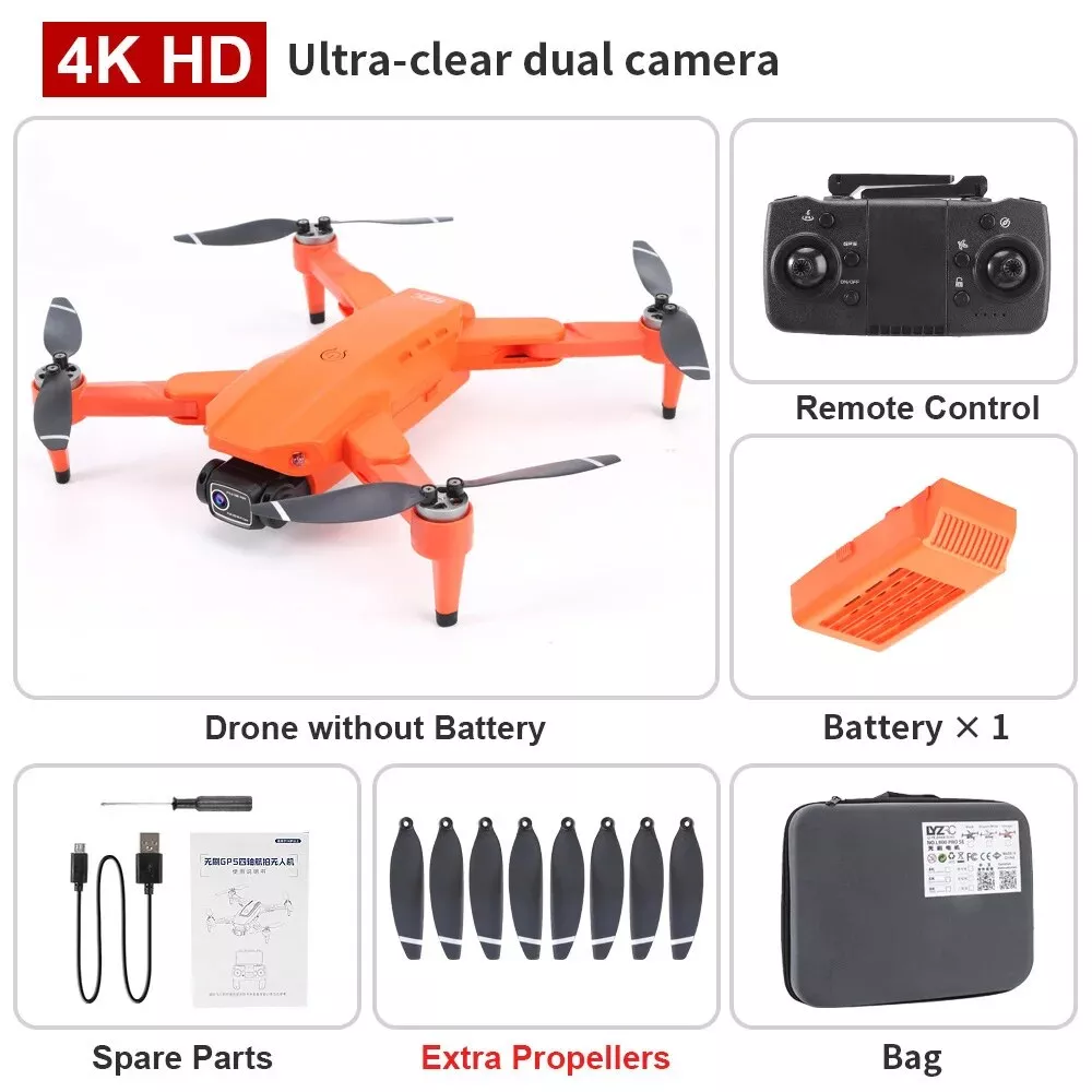 Professional 4K GPS Drone with HD Camera & Brushless Motor