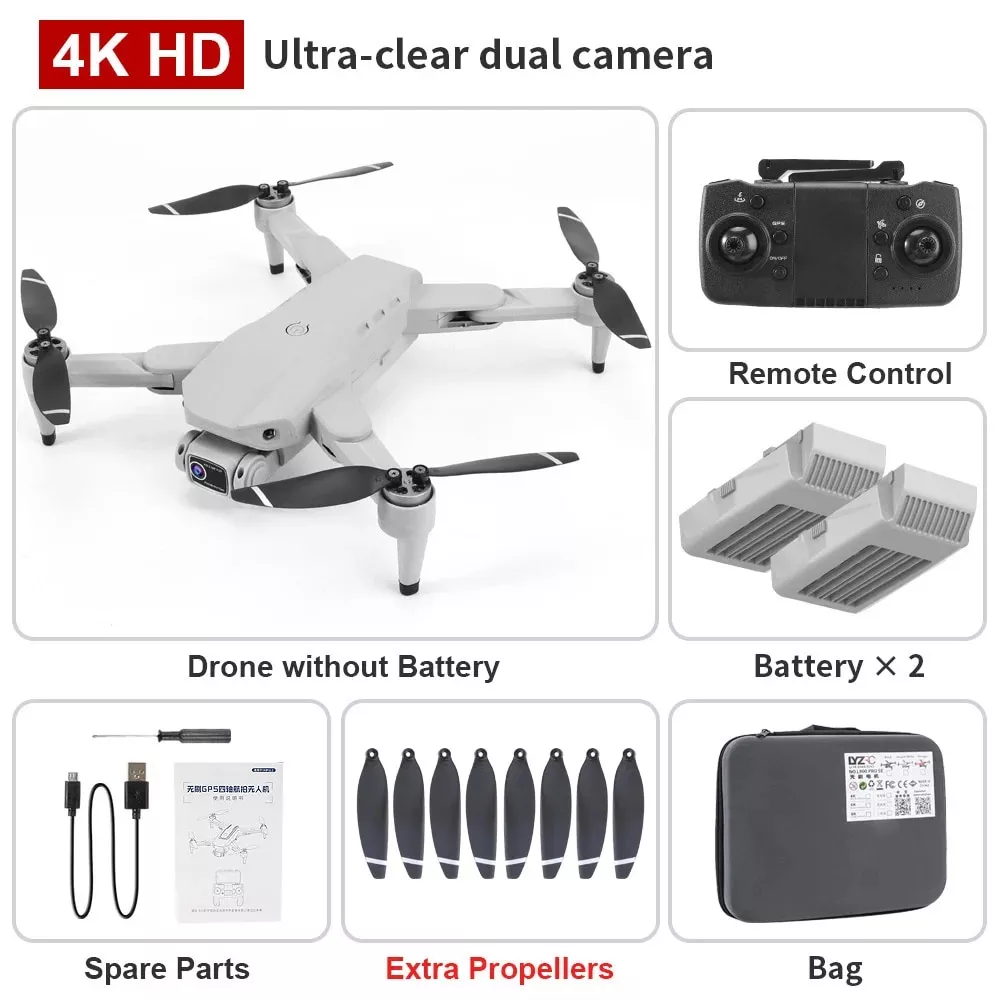 Professional 4K GPS Drone with HD Camera & Brushless Motor