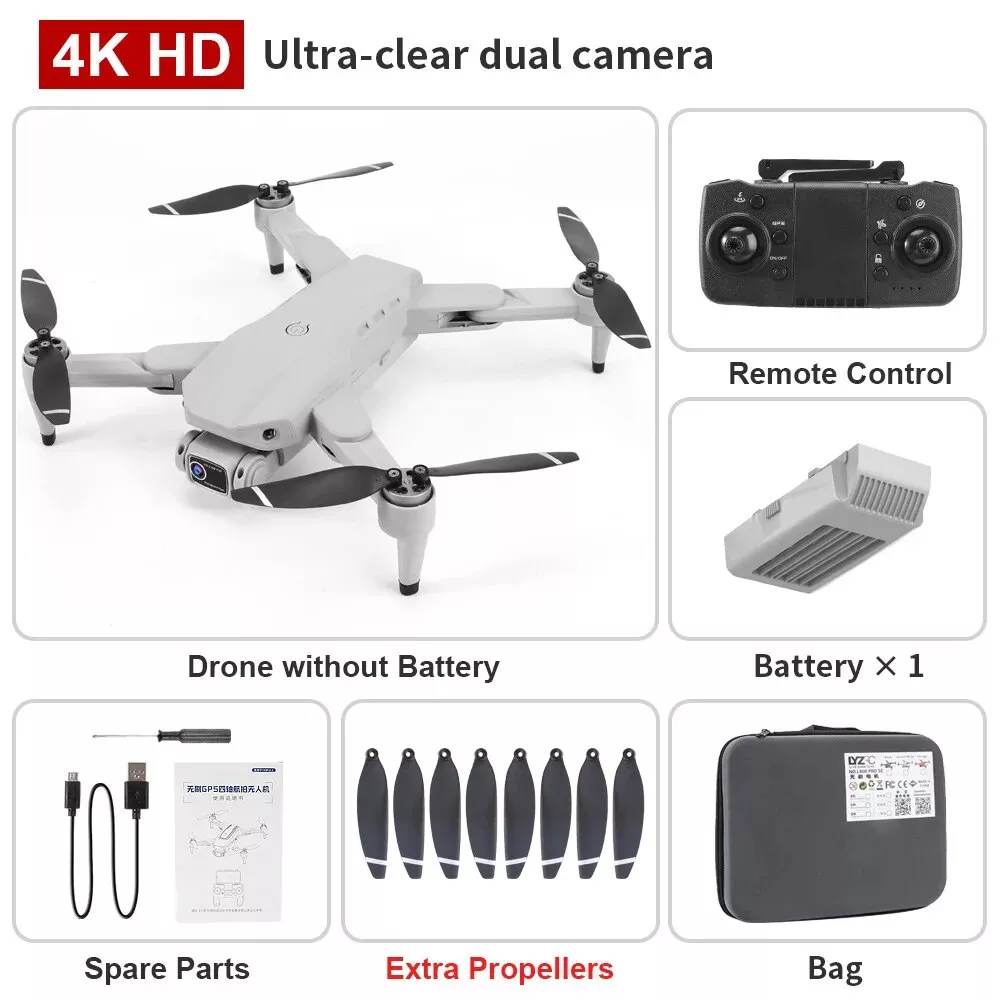 Professional 4K GPS Drone with HD Camera & Brushless Motor