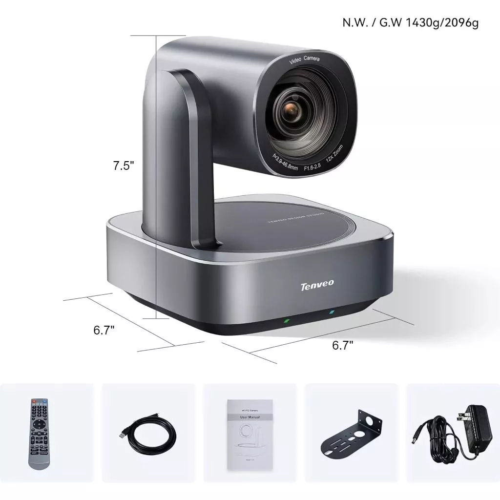 4K PTZ Conference Camera with 12x Zoom and HDMI
