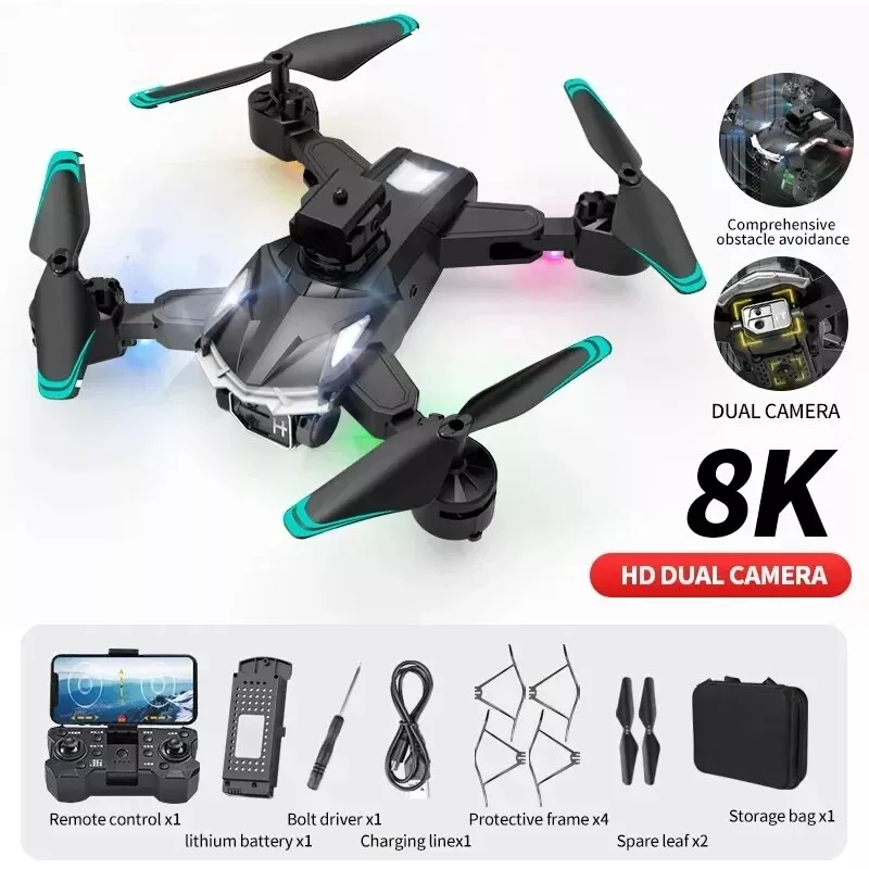 8K 5G GPS Drone for Aerial Photography, Black - Dual 8K with 1 Battery