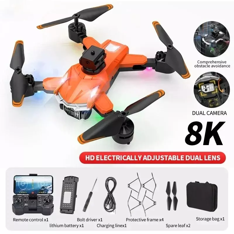 ORANGE - 8K 5G GPS Dual-Camera Professional Drone for Aerial Photography PRO