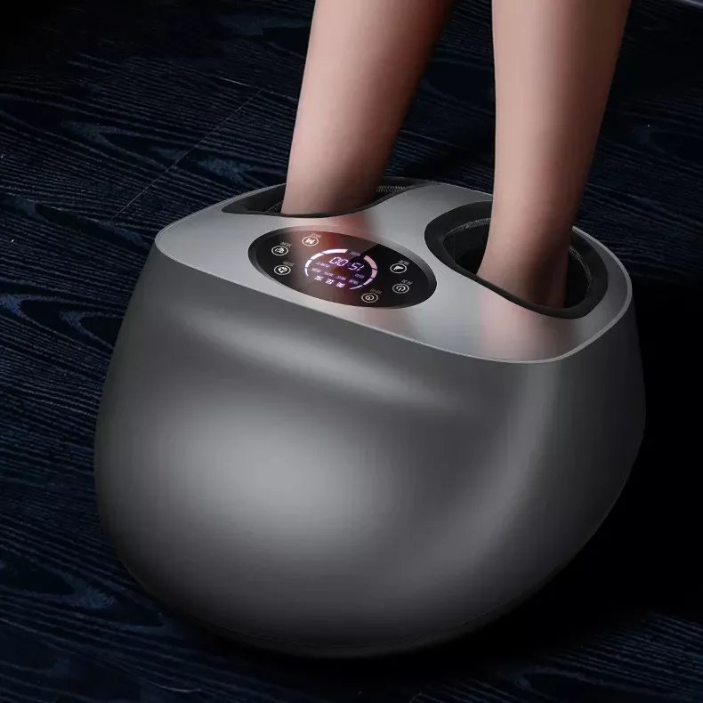 6D Air-Wrapped Professional Heated Foot Massager with Pedicure Function - Gold