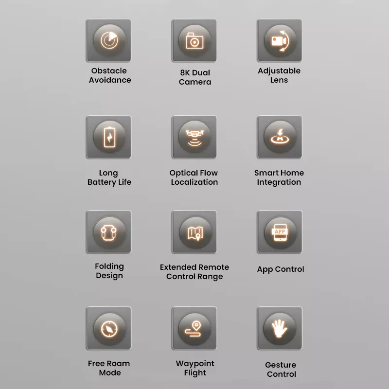 8K Dual-Camera GPS Grey Dual 8K (2 Batteries)