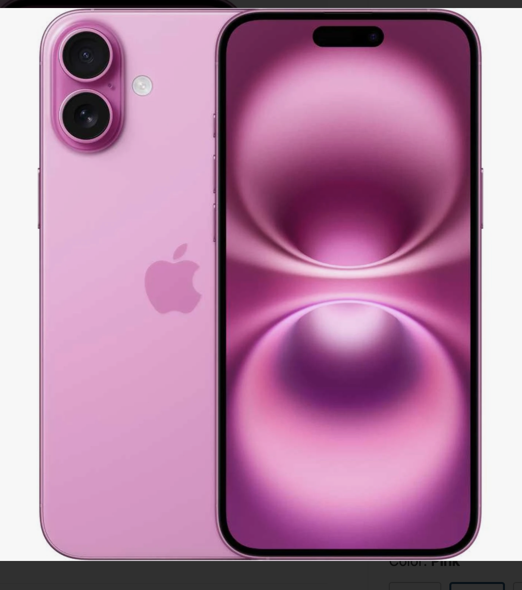 Apple iPhone 16 Plus 128GB Pink