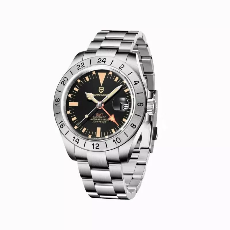 Men's Stainless Steel GMT Watch