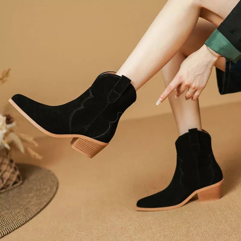 Black Suede Ankle Boots