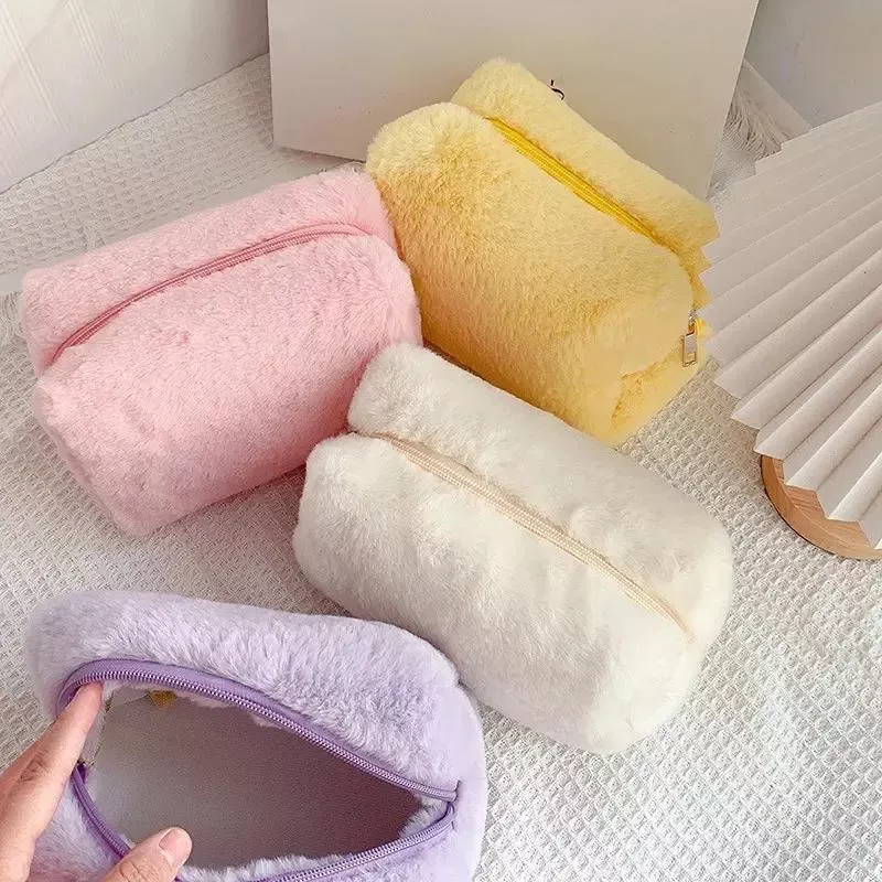 Fluffy Zipper Pouches