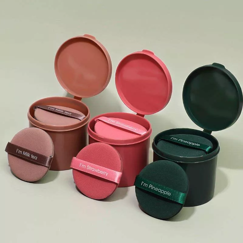 Colorful Cosmetic Puff Containers