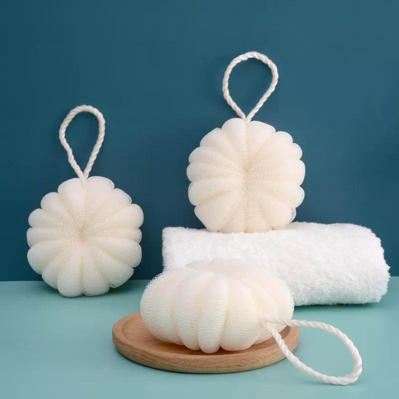 Bath Shower Pouf Set