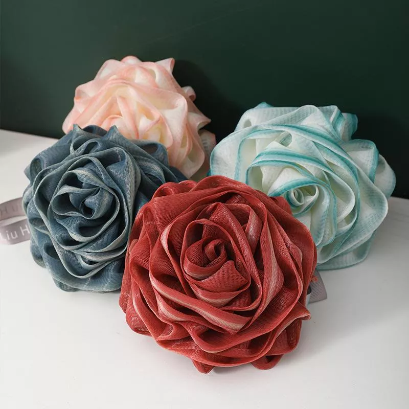 Colorful Rose-Shaped Bath Sponges
