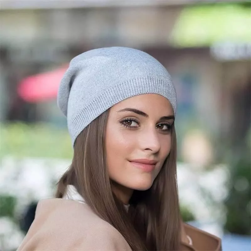 Gray Knit Beanie
