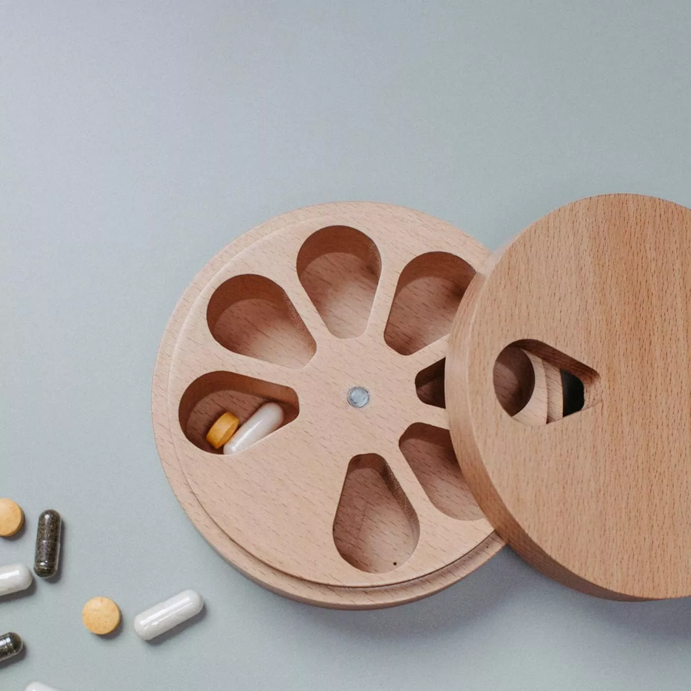 Wooden Pill Organizer