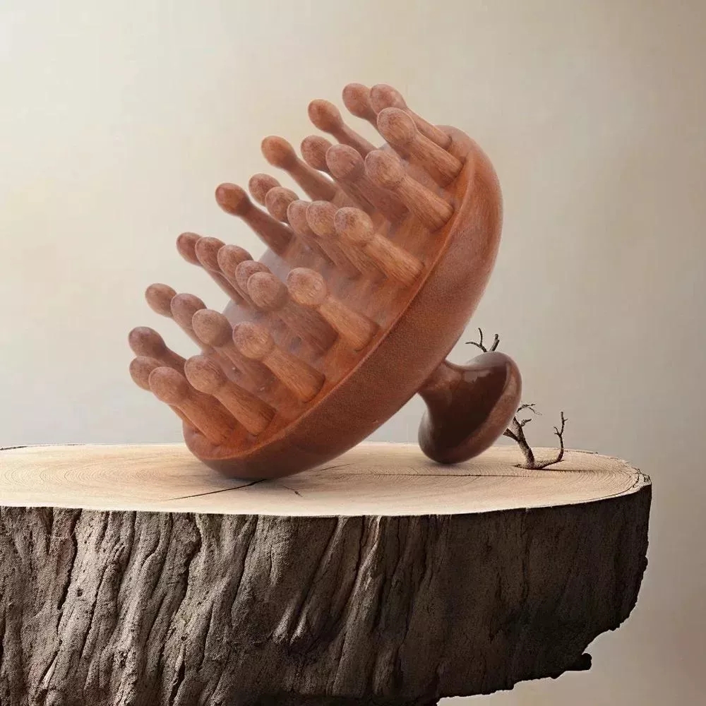 Wooden Scalp Massager