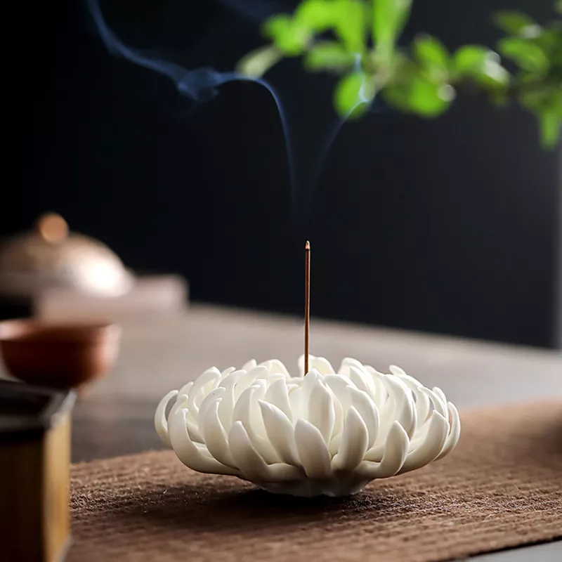 Ceramic Lotus Incense Holder