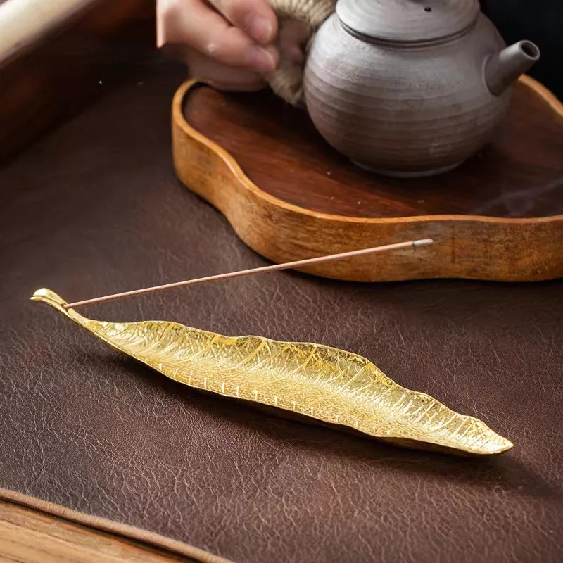 Gold Leaf Incense Holder