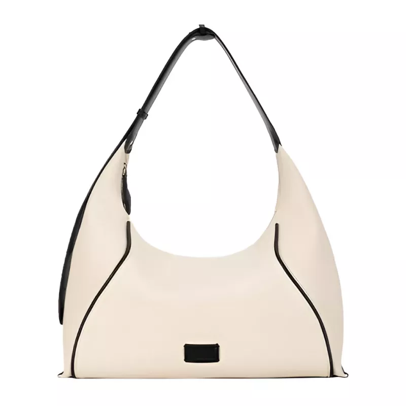 Cream and Black Shoulder Bag