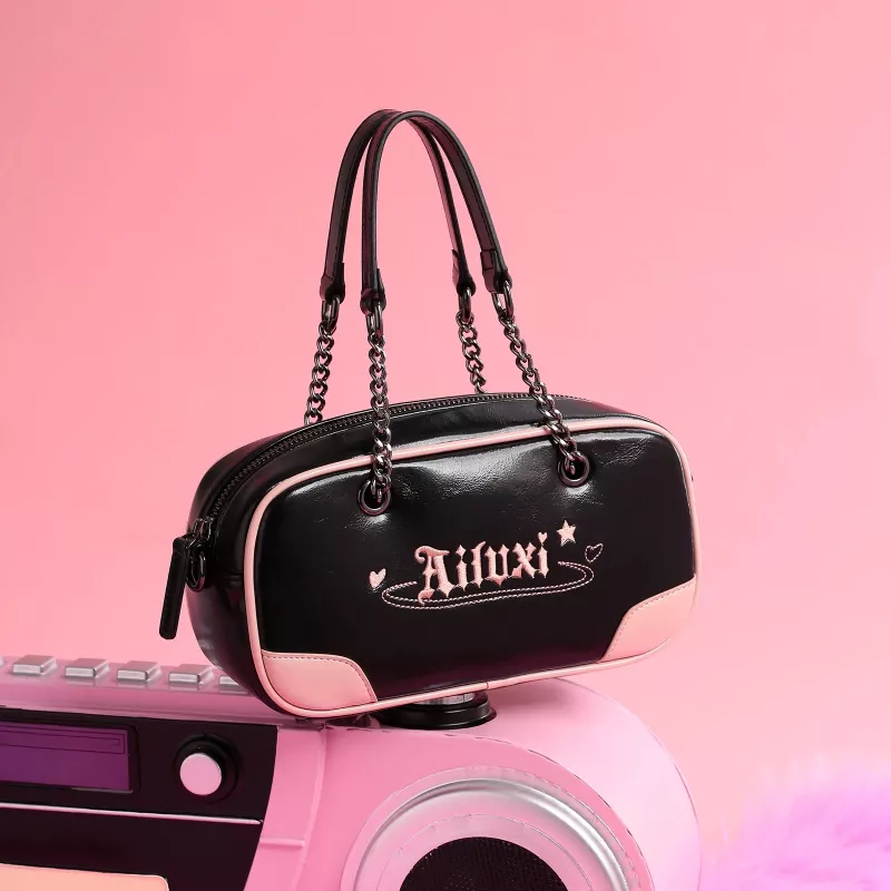 Chic Black and Pink Handbag
