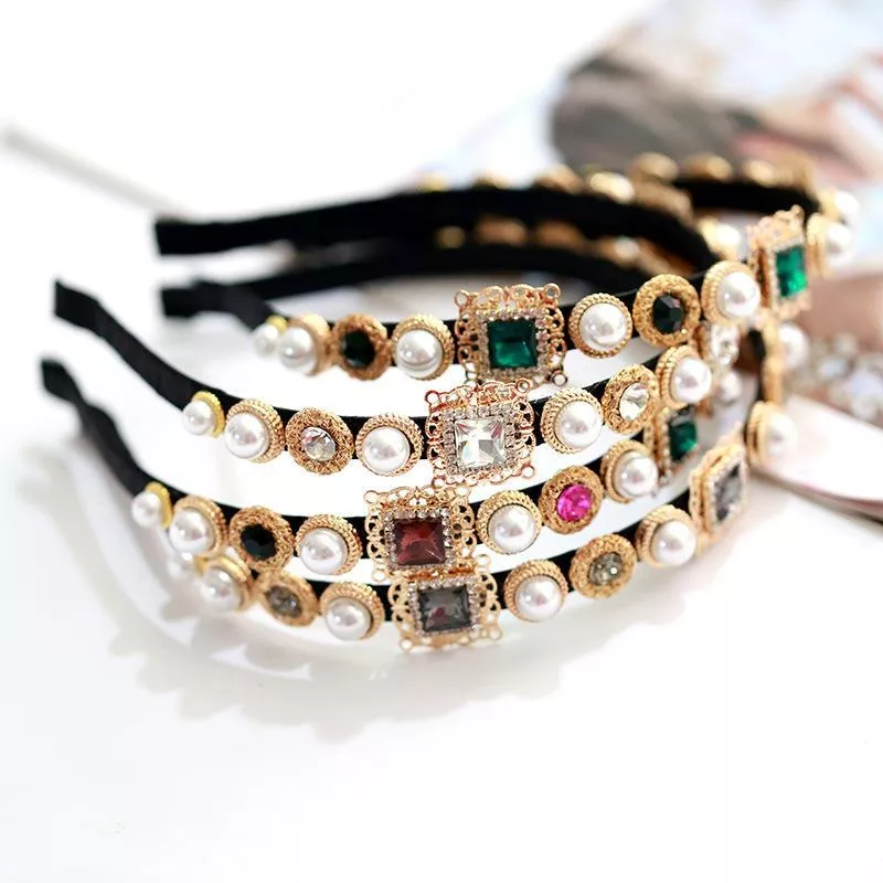 Elegant Pearl and Gemstone Headbands