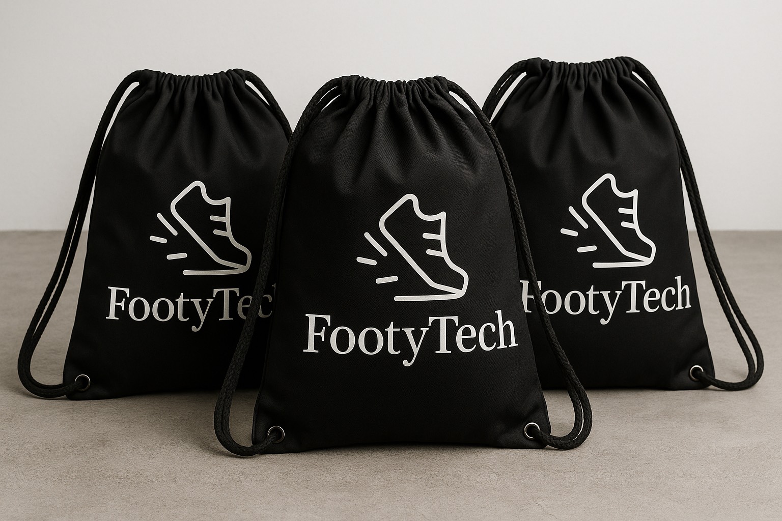 FootyTech Drawstring Bag - 3 bags