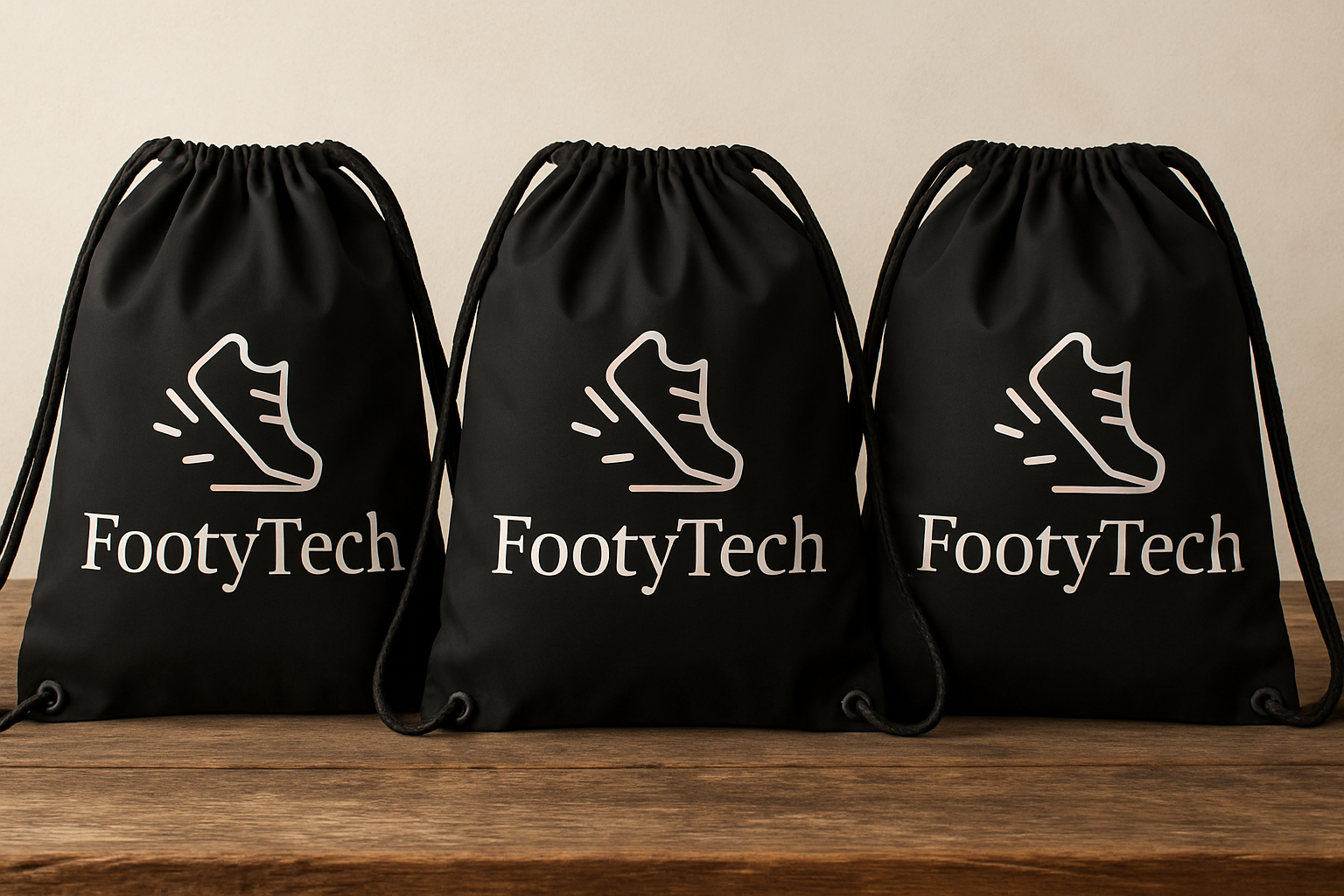 FootyTech Drawstring Bag - 3 bags