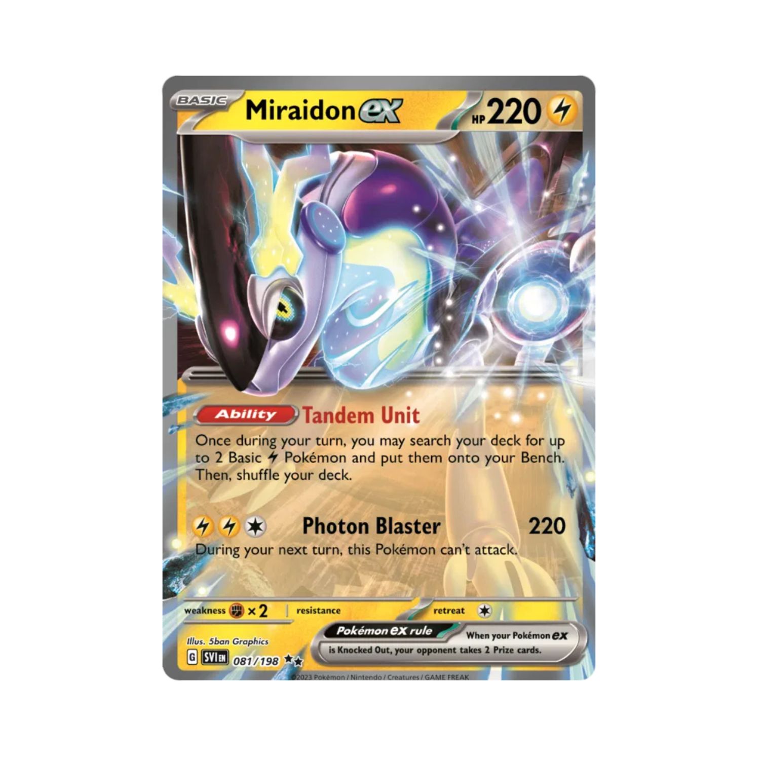 Carta De Miraidon ex 81/198 Scarlet & Violet ING