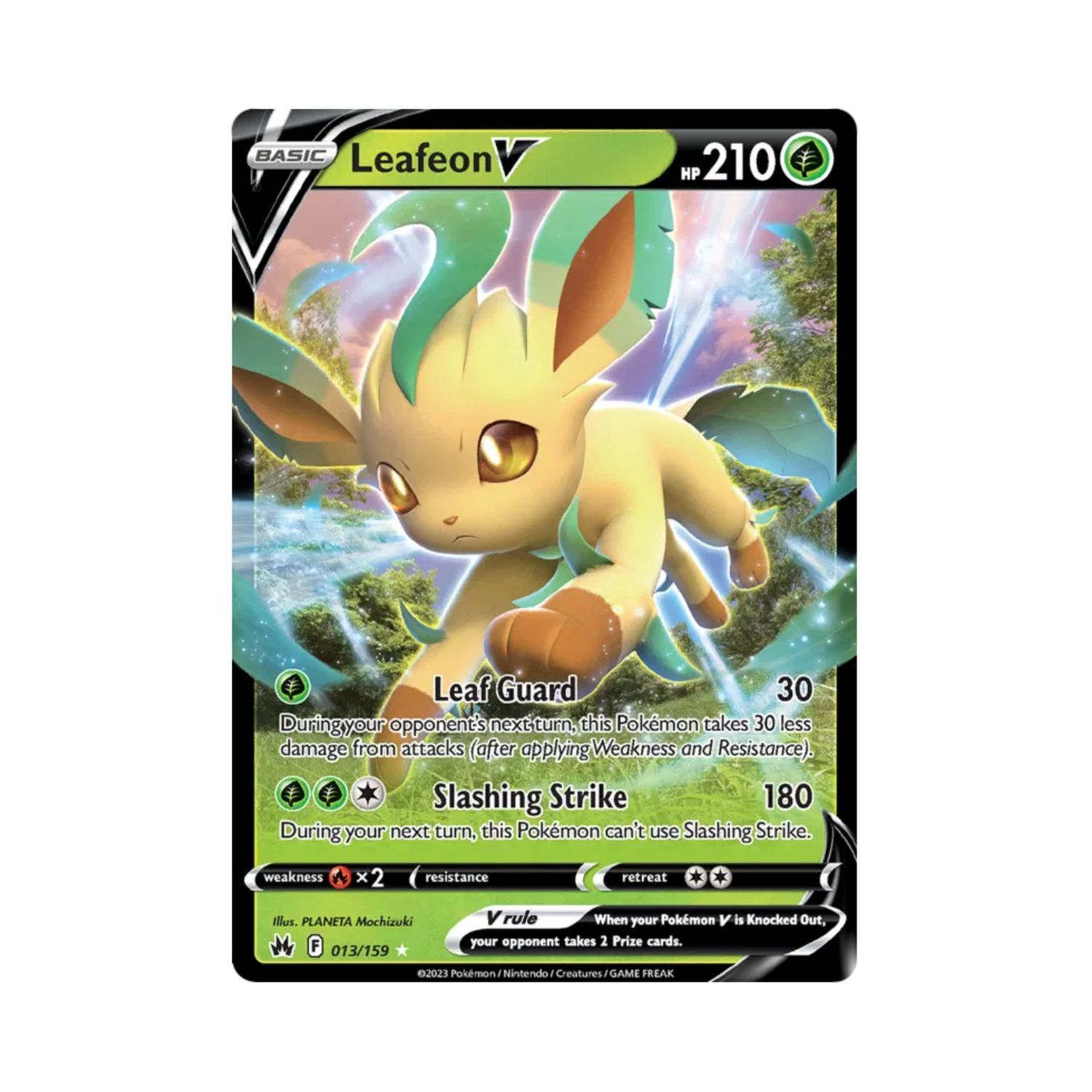Carta De Leafeon V 13/159 Crown Zenith ING
