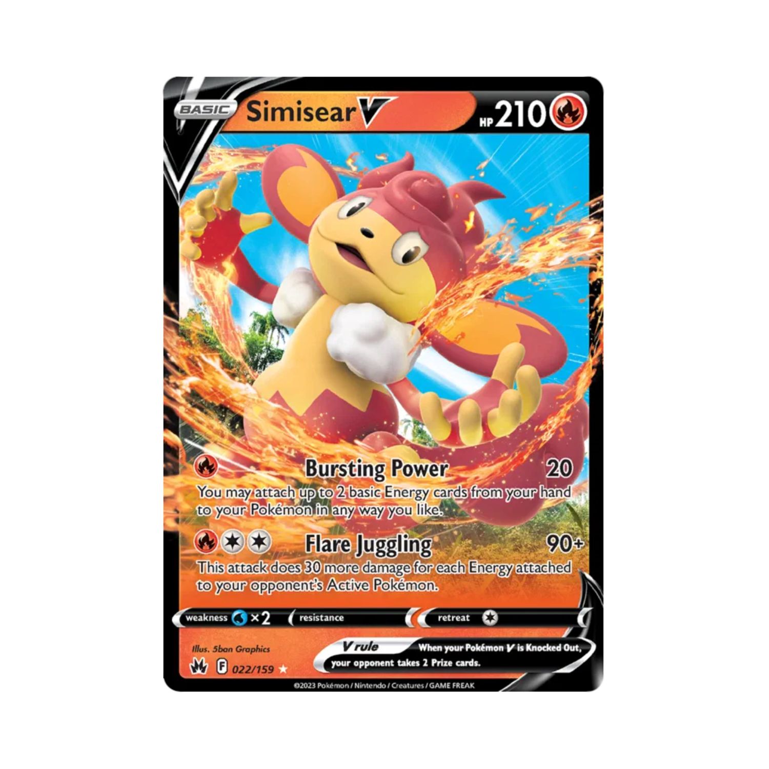 Carta De Simisear V 22/159 Crown Zenith ING