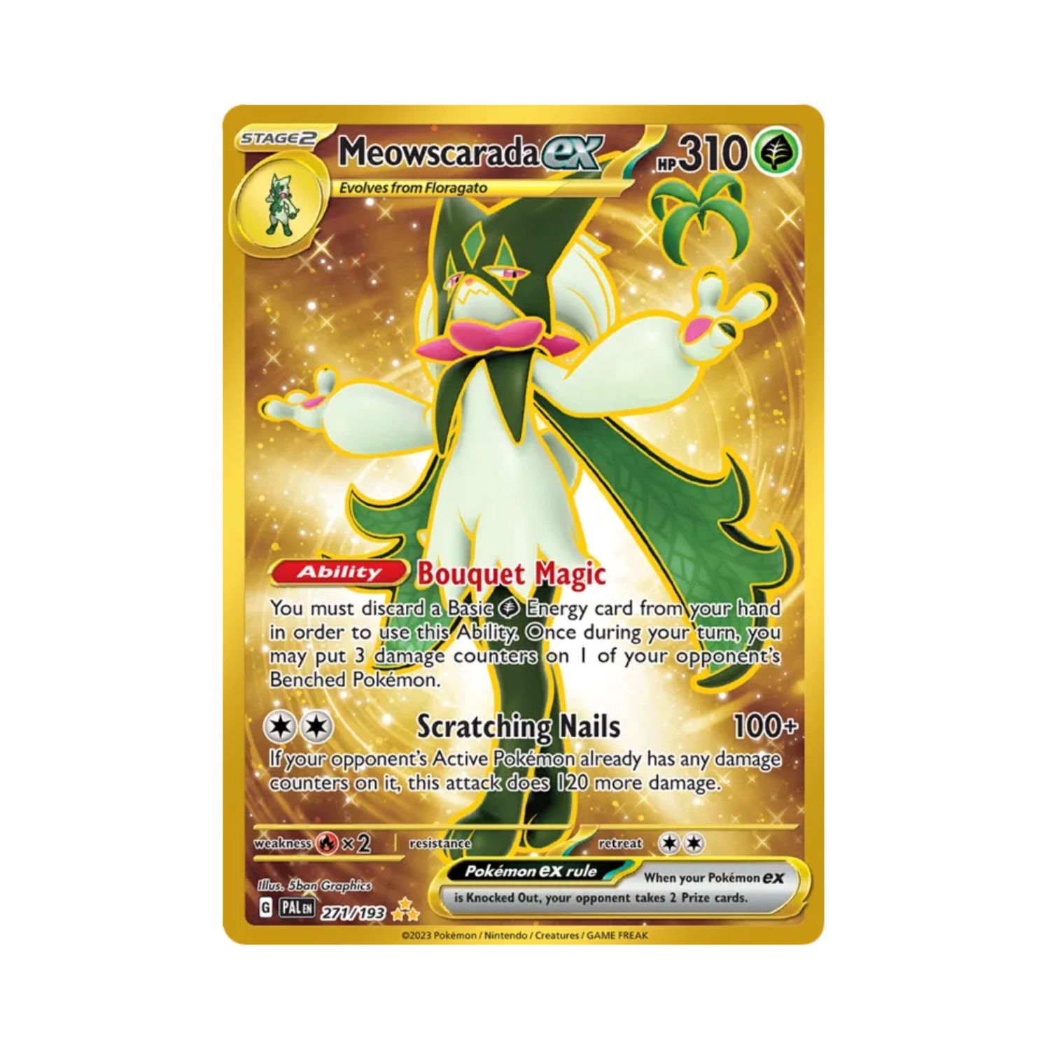 Carta De Meowscarada ex 271/193 Paldea Evolved ING