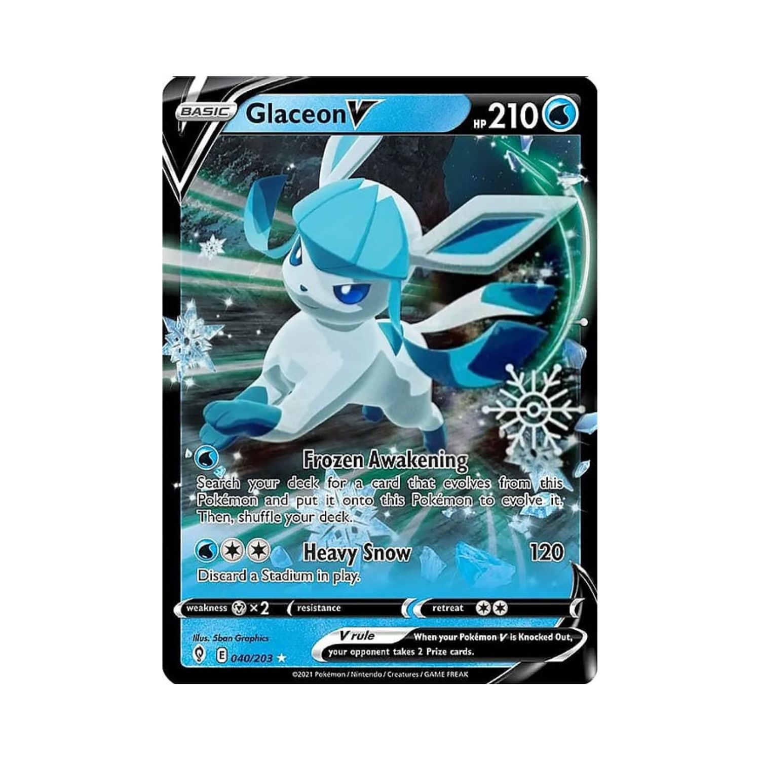 Carta De Glaceon V 40/203 Holiday Calendar ING