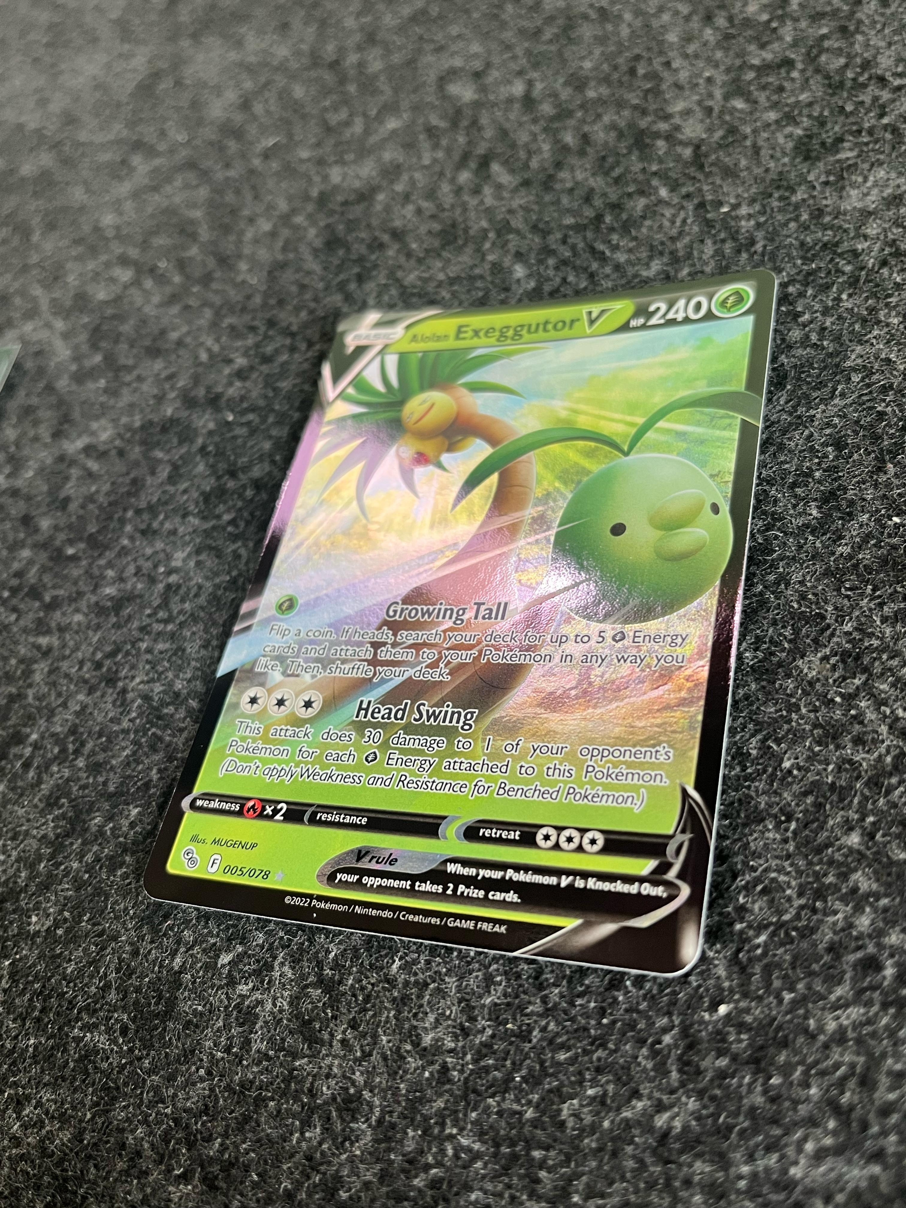 Carta De Alolan Exeggutor V 5/78 Pokemon Go ING