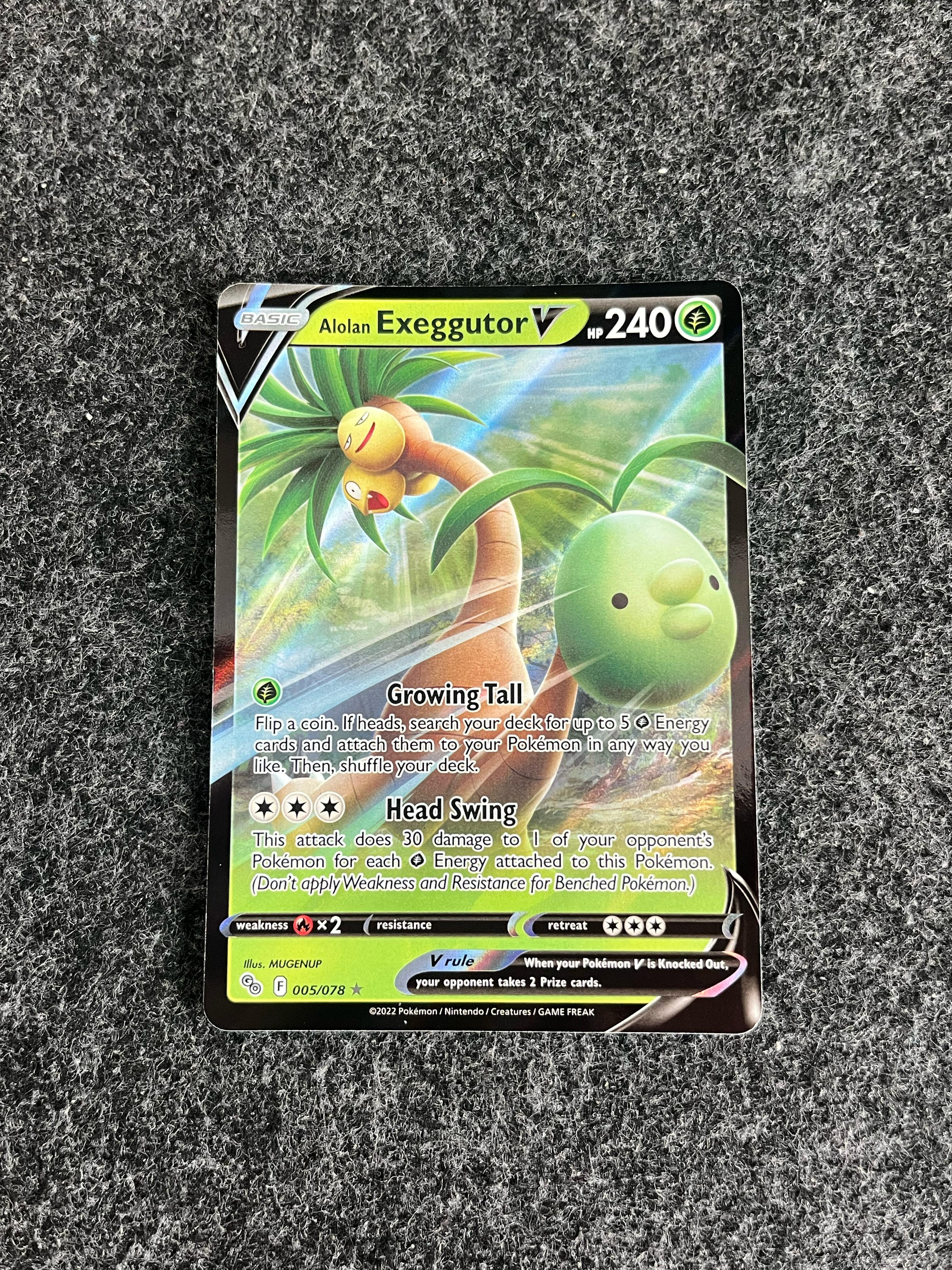 Carta De Alolan Exeggutor V 5/78 Pokemon Go ING