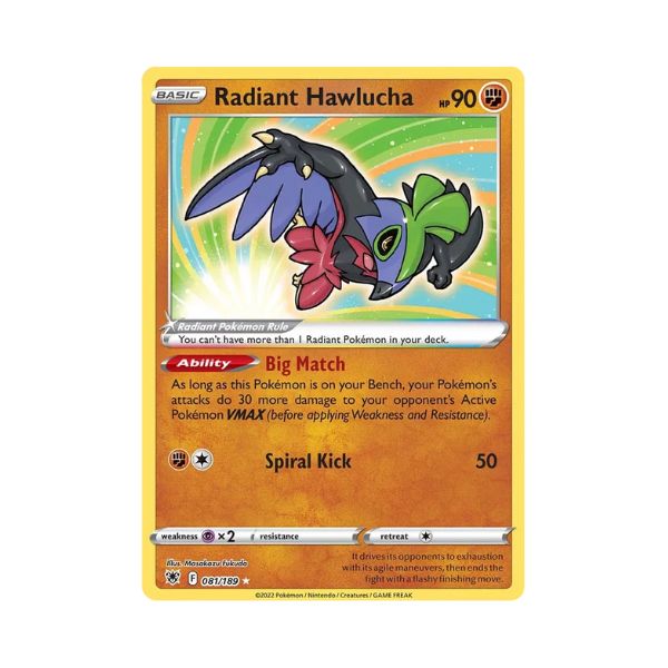 Carta de Radiant Hawlucha 81/189 Astral Radiance ING