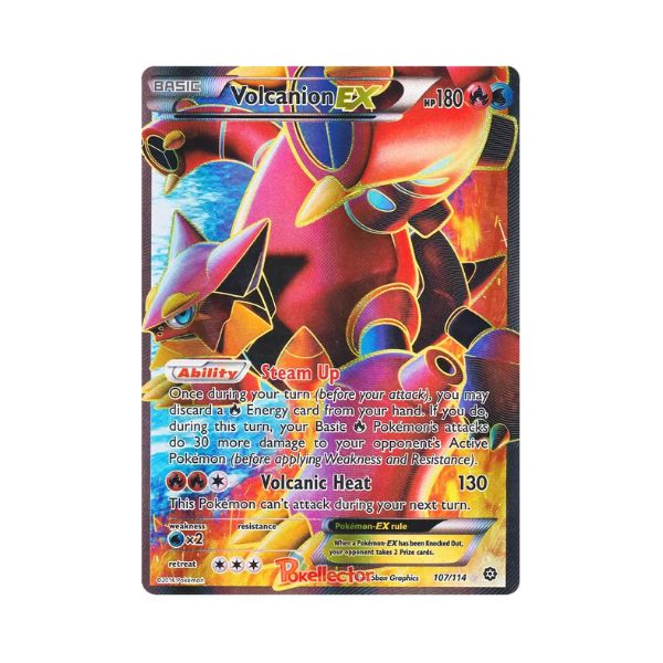 Carta de Volcanion EX 107/114 Steam Siege ING