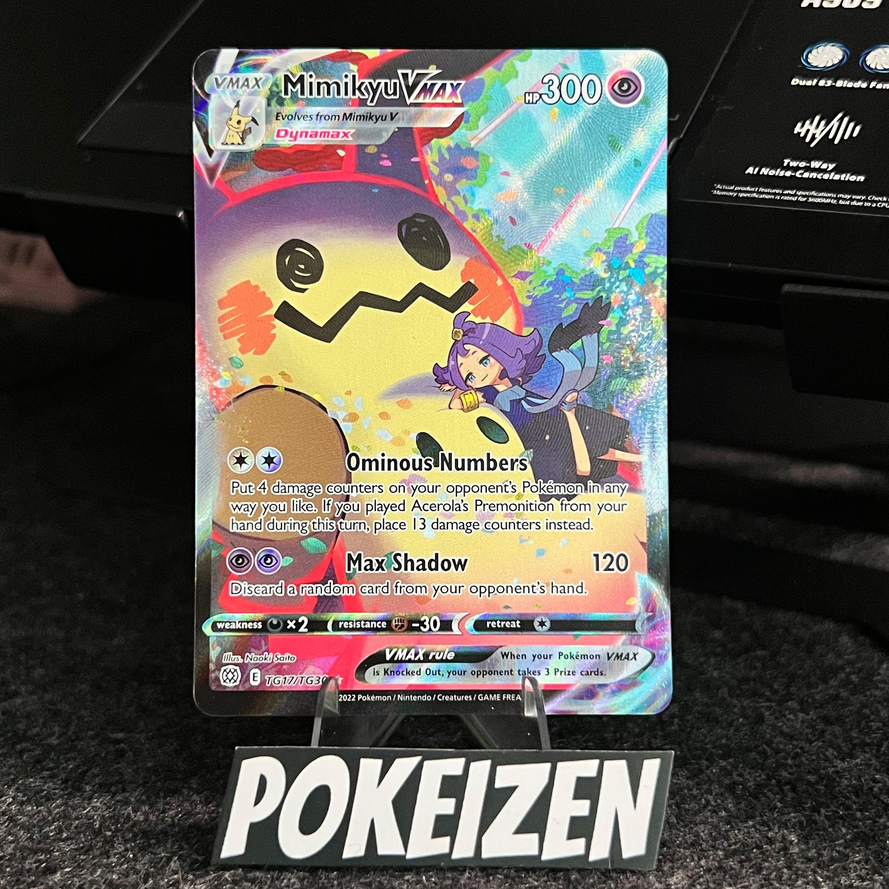 Carta de Mimikyu VMAX TG17/TC30 Brilliant Stars ING