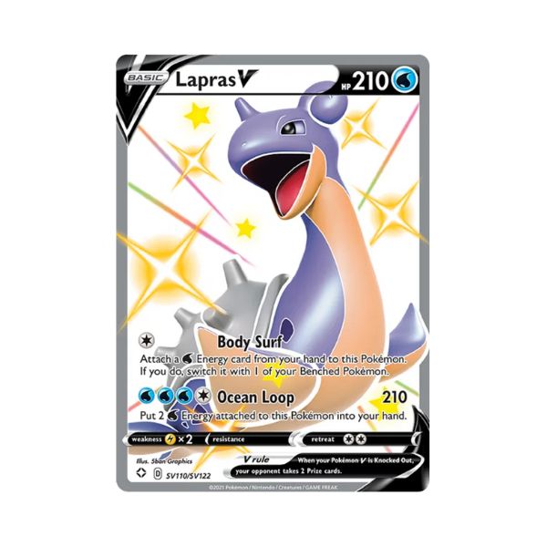 Carta de Lapras V SV110/SV122 Shining Fates ING