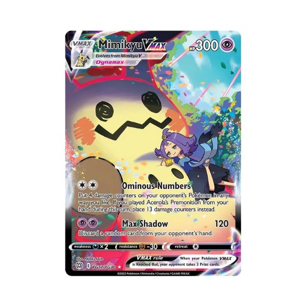 Carta de Mimikyu VMAX TG17/TC30 Brilliant Stars ING