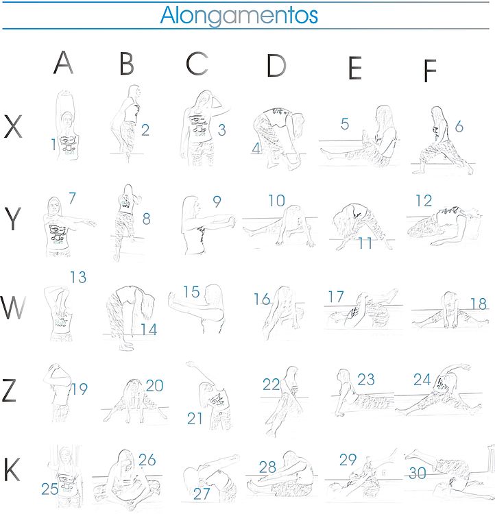 Quadro de Alongamentos